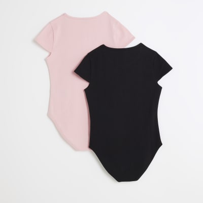 Pink bodysuit shorts deals