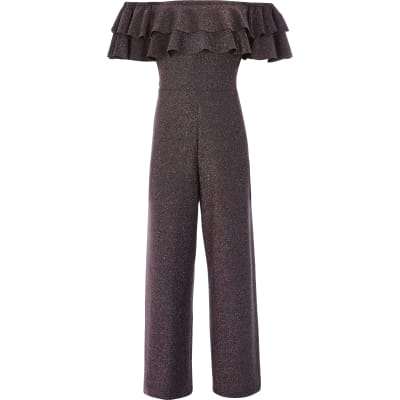 river island velvet jumpsuit