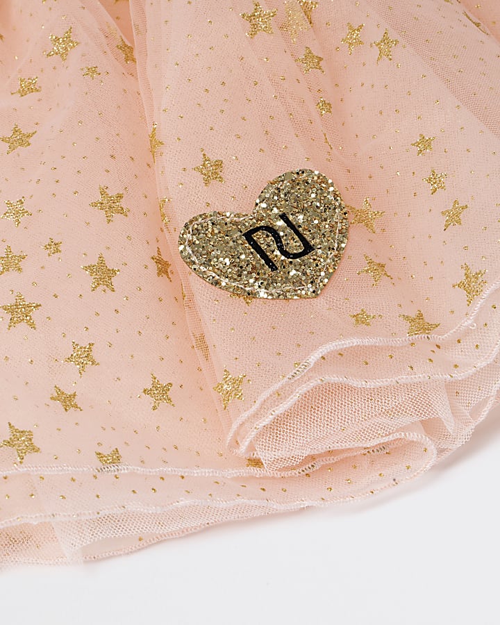 Girls pink star print tutu