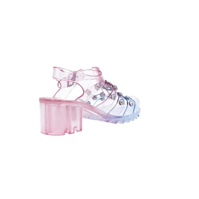 Pink glitter jelly online sandals