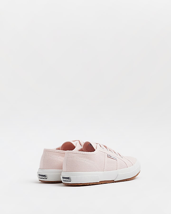 Girls Pink Superga lace up canvas Trainers