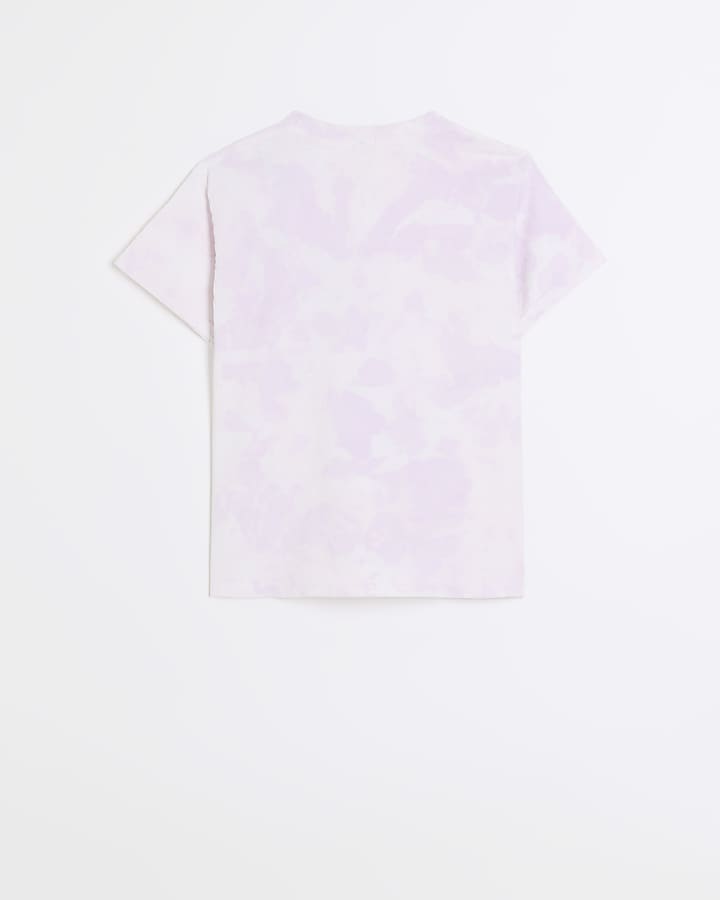 Girls pink tie dye unicorn t-shirt