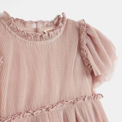 Girls pink Tulle frill Dress