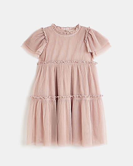 Girls pink Tulle frill Dress