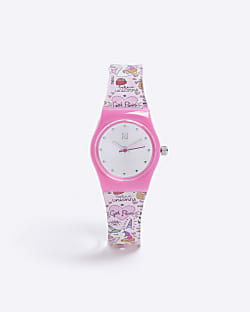 Girls Pink Unicorn print Watch
