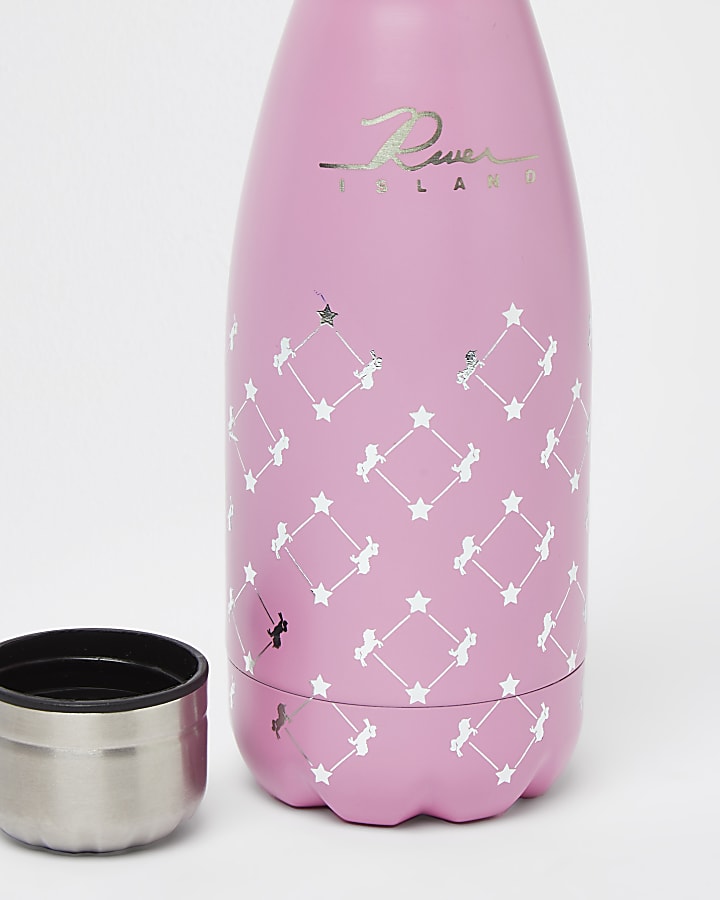 Girls pink unicorn water bottle