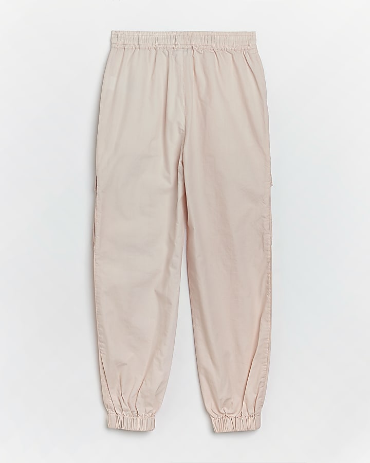 Girls pink utility jogger trousers