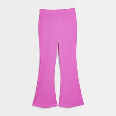 pale pink wide leg trousers