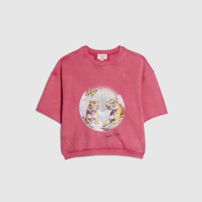 Girls Pink Year Zero Tiger Sweatshirt