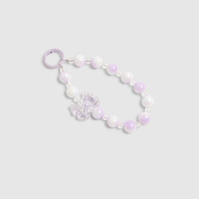 Girls Purple Bow Bag Charm
