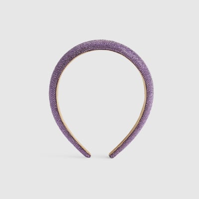 Girls Purple Crystal Headband