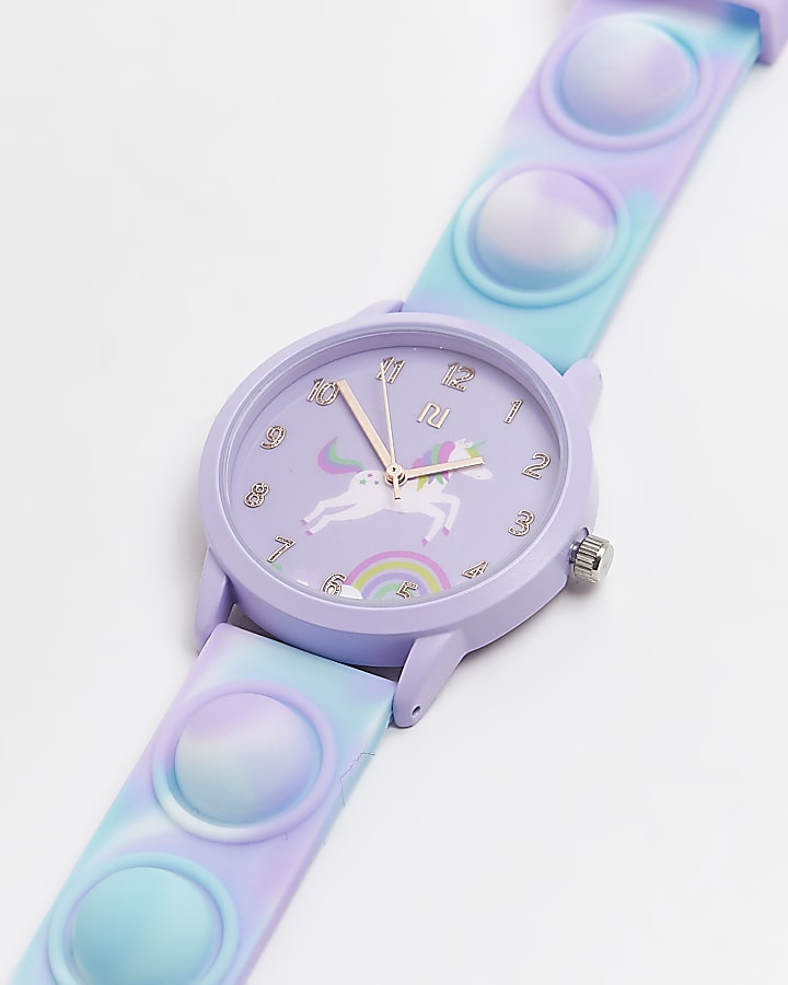 Girls Purple Fidget Unicorn Watch
