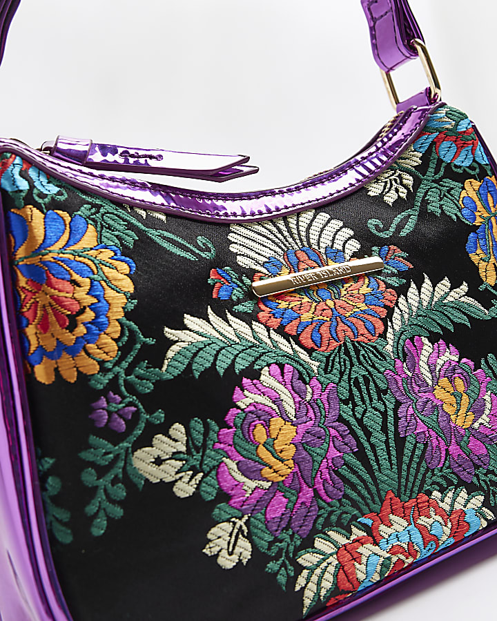 gIRLS Purple Floral Tapestry Bag
