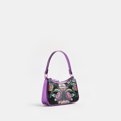gIRLS Purple Floral Tapestry Bag