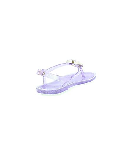 360 degree animation of product Girls purple gem jelly sandals frame-11