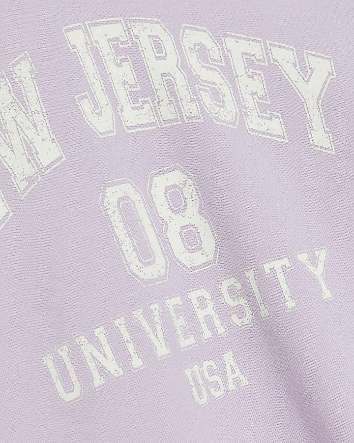 Girls purple graphic 2 in 1 hoodie