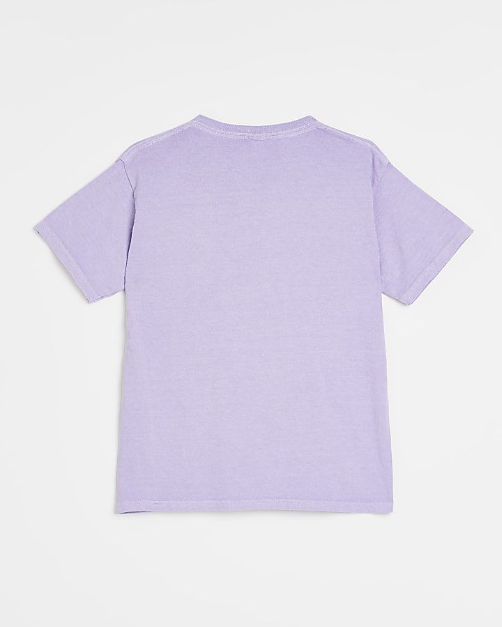 Girls purple graphic t-shirt