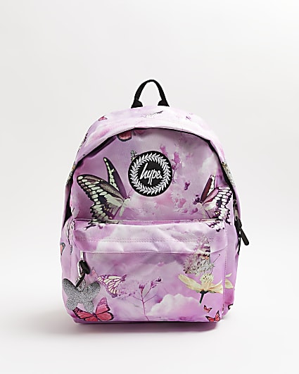 Girls purple hype butterfly backpack