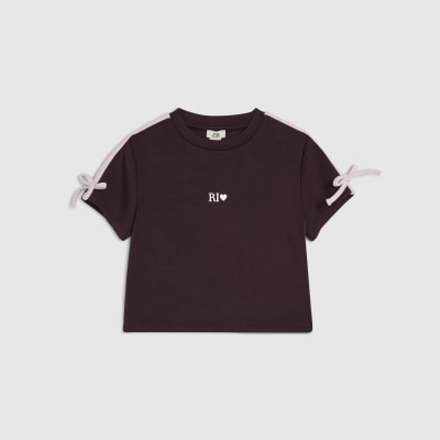 Girls Purple Premium RI Taped T-Shirt