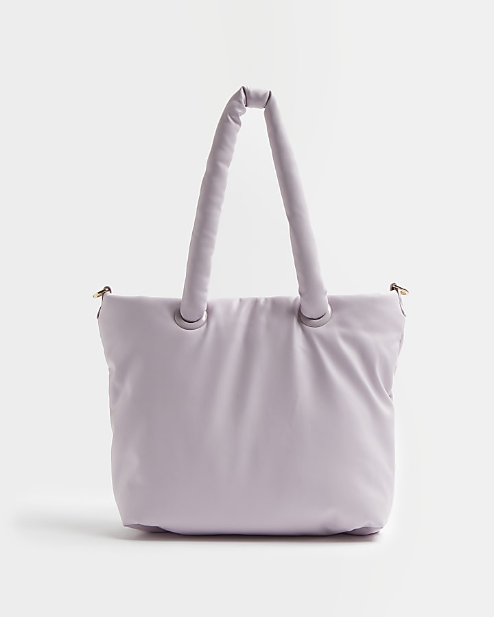 Girls purple RI quilted shopper bag