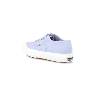 360 degree animation of product Girls purple superga laceup trainers frame-6