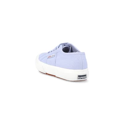 360 degree animation of product Girls purple superga laceup trainers frame-7