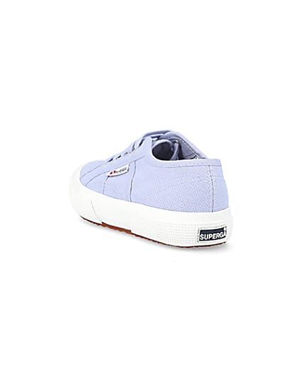 360 degree animation of product Girls purple superga laceup trainers frame-7