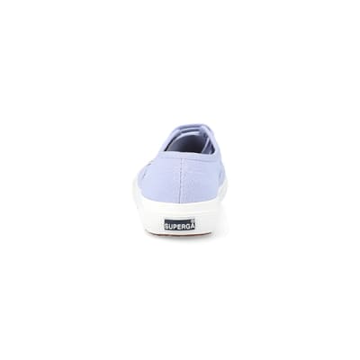 360 degree animation of product Girls purple superga laceup trainers frame-9