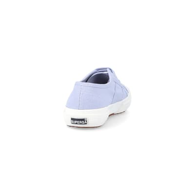 360 degree animation of product Girls purple superga laceup trainers frame-10