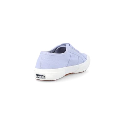 360 degree animation of product Girls purple superga laceup trainers frame-11