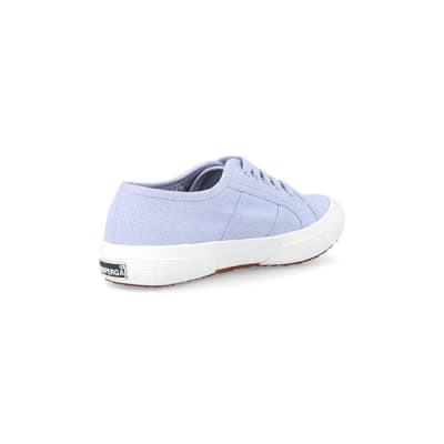360 degree animation of product Girls purple superga laceup trainers frame-12
