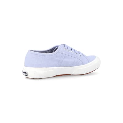 360 degree animation of product Girls purple superga laceup trainers frame-13