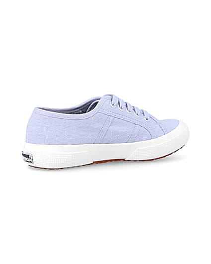 360 degree animation of product Girls purple superga laceup trainers frame-13