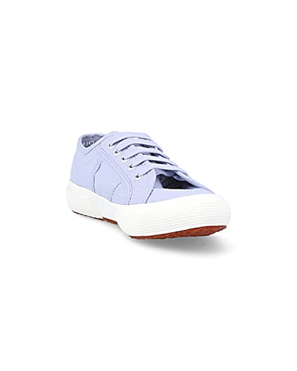 360 degree animation of product Girls purple superga laceup trainers frame-19
