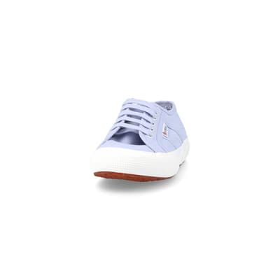 360 degree animation of product Girls purple superga laceup trainers frame-22
