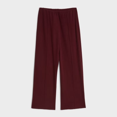Girls Red Cosy Wide Leg Trousers