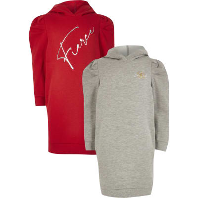 red hoodie dress