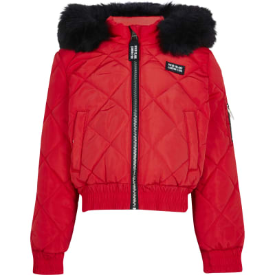 girls padded bomber jacket