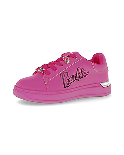 360 degree animation of product Girls RI x Barbie pink trainers frame-1