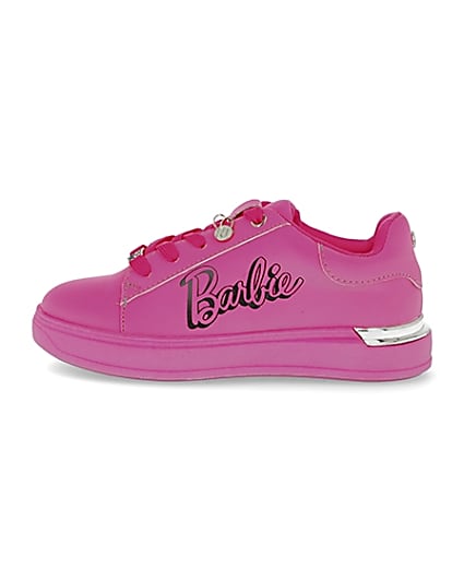 360 degree animation of product Girls RI x Barbie pink trainers frame-3