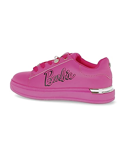 360 degree animation of product Girls RI x Barbie pink trainers frame-4