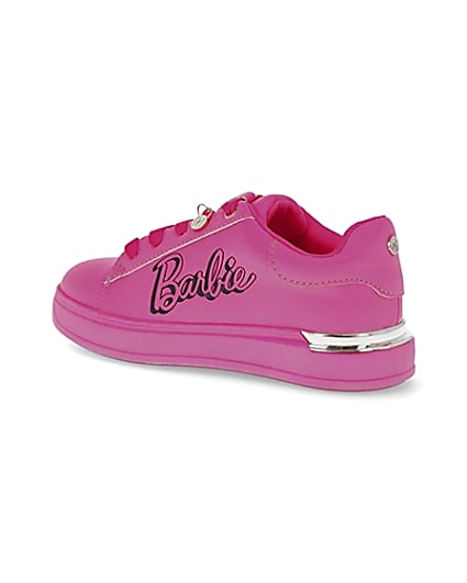360 degree animation of product Girls RI x Barbie pink trainers frame-5