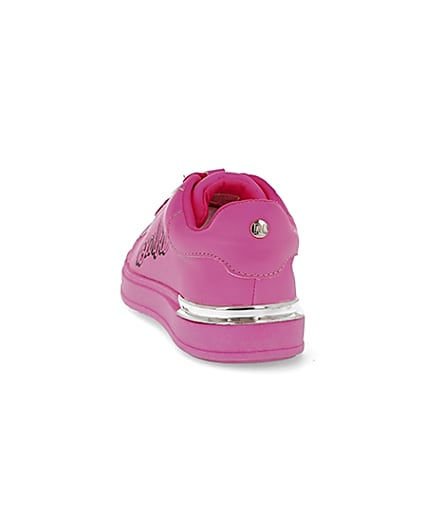 360 degree animation of product Girls RI x Barbie pink trainers frame-8