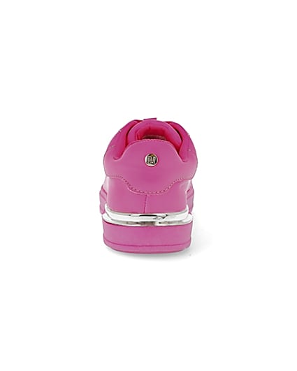 360 degree animation of product Girls RI x Barbie pink trainers frame-9