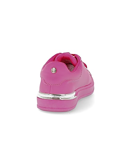 360 degree animation of product Girls RI x Barbie pink trainers frame-10