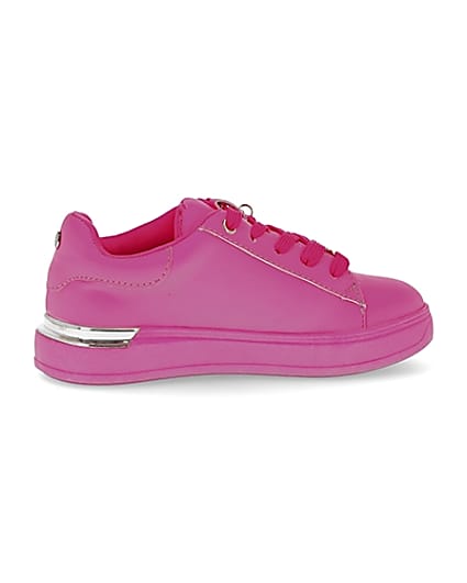 360 degree animation of product Girls RI x Barbie pink trainers frame-14