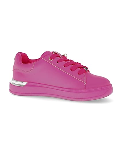 360 degree animation of product Girls RI x Barbie pink trainers frame-16