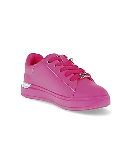 360 degree animation of product Girls RI x Barbie pink trainers frame-18