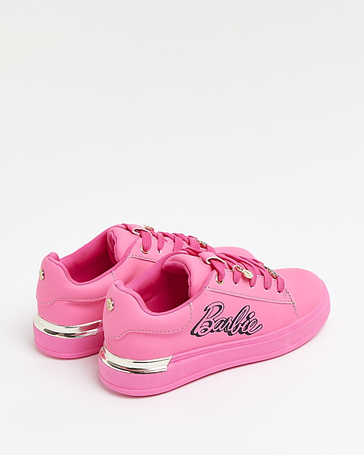 Girls RI x Barbie pink trainers