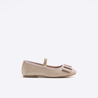 Girls rose gold flats online